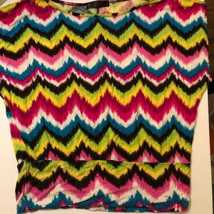 Lipstick multicolored crop top